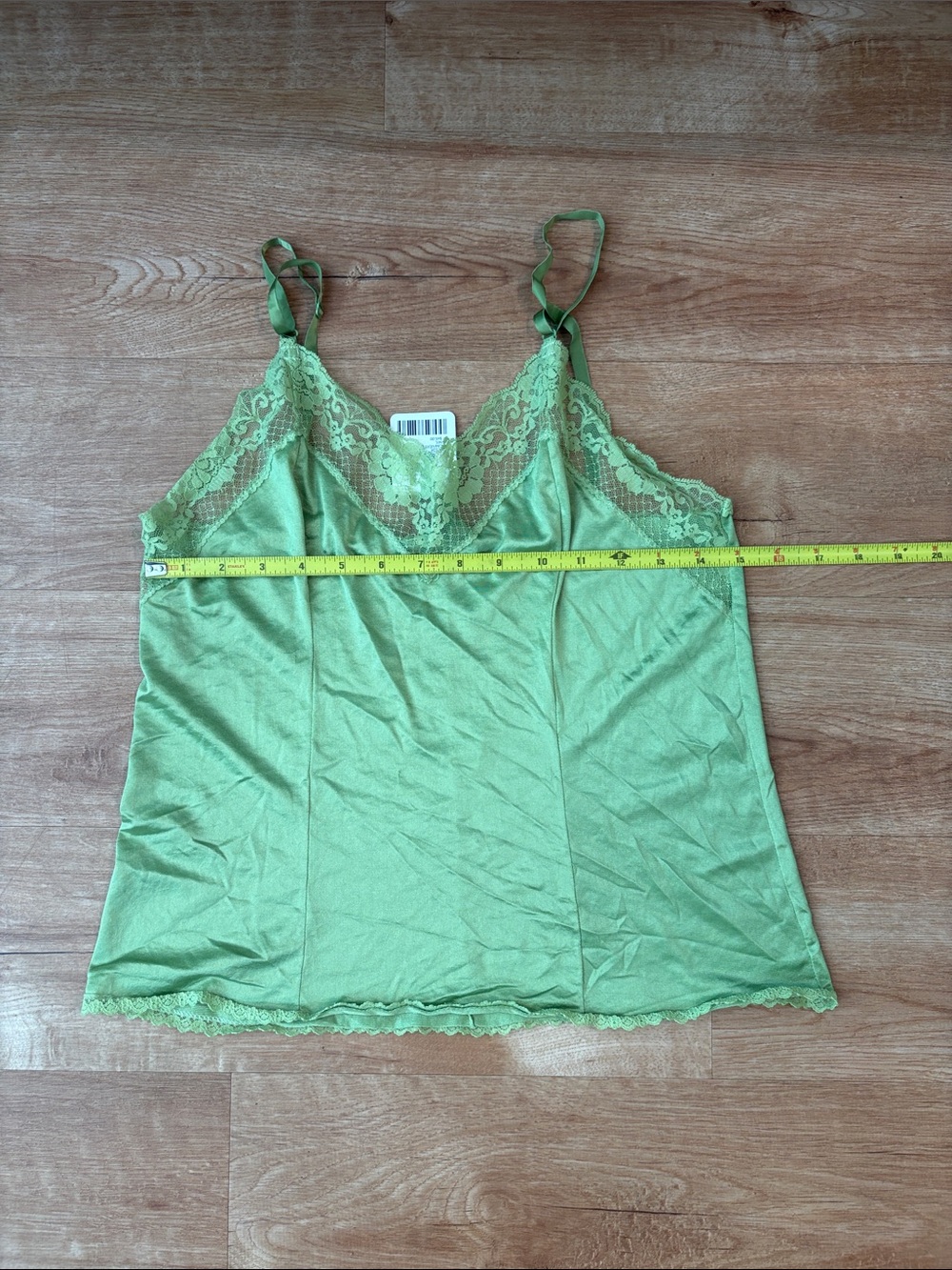 Y2K Green Lace-Trim Camisole Top